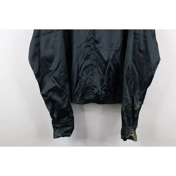 Vtg 80s Mens Large Distressed USS Kitty Hawk West Pac 84 Souvenir Jacket Sukajan